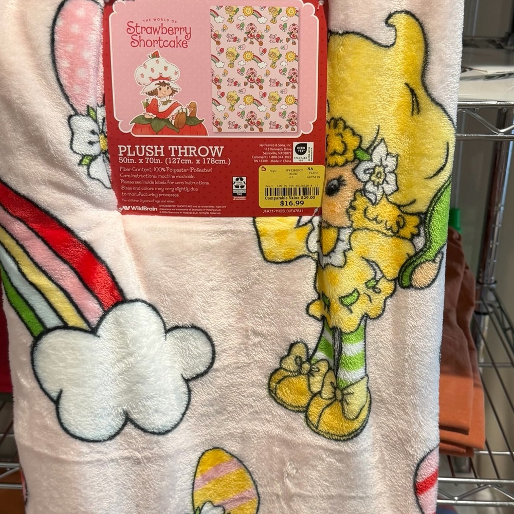 Strawberry Shortcake Plush Throw